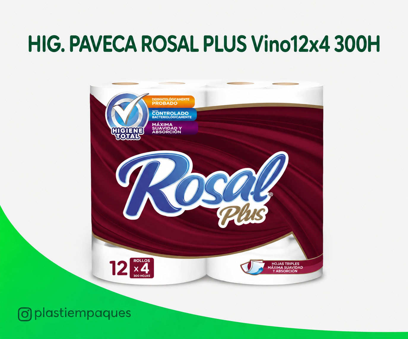HIG.-PAVECA-ROSAL-PLUS-Vino12x4-300-H HIG. PAVECA ROSAL PLUS Vino12x4 300 H - Imagen 1