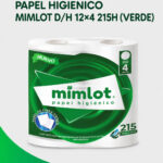PAPEL HIGIENICO MIMLOT D/H 12x4 215H VERDE