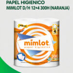PAPEL HIGIENICO MIMLOT D/H 12x4 300H NARANJA