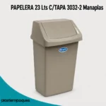 PAPELERA 23 Lts C/TAPA 3032-2 Manaplas
