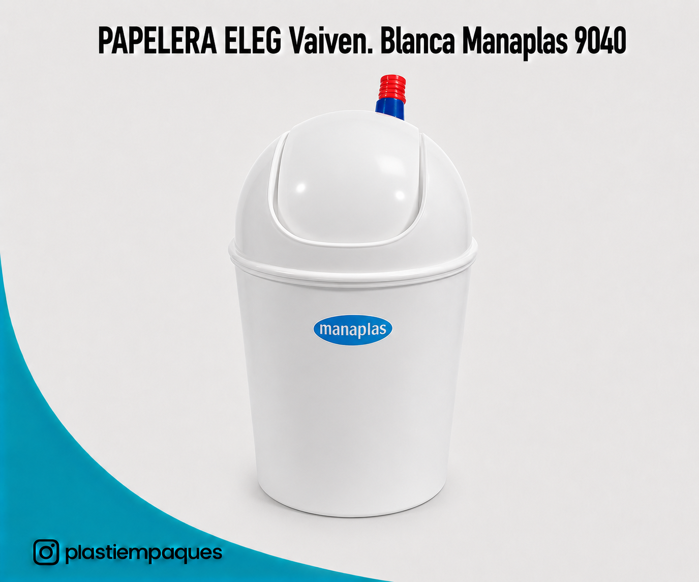 PAPELERA-ELEG-Vaiven.-Blanca-Manaplas-9040 PAPELERA ELEG Vaiven. Blanca Manaplas 9040 - Imagen 1