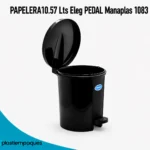 PAPELERA10.57 Lts Eleg PEDAL Manaplas 1083