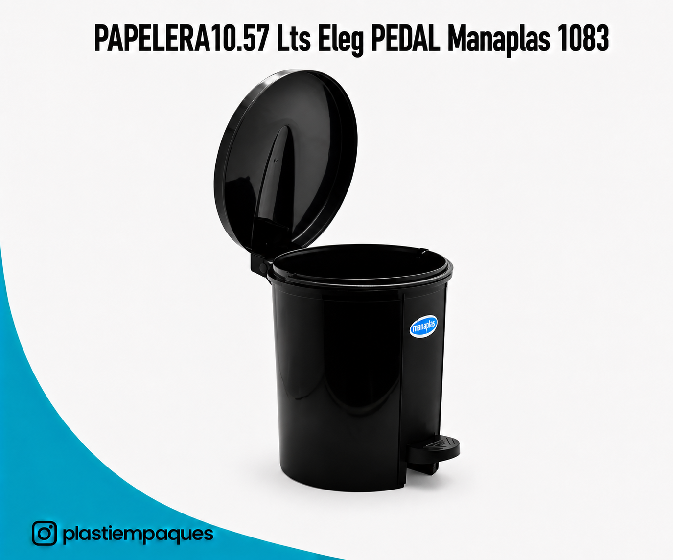 PAPELERA10.57-Lts-Eleg-PEDAL-Manaplas-1083 PAPELERA10.57 Lts Eleg PEDAL Manaplas 1083 - Imagen 1