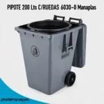 PIPOTE 200 Lts C/RUEDAS 6030-0 Manaplas