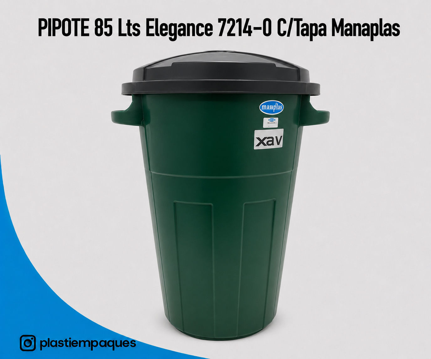 PIPOTE-85-Lts-Elegance-7214-0-CTapa-Manaplas PIPOTE 85 Lts Elegance 7214-0 C/Tapa Manaplas - Imagen 1