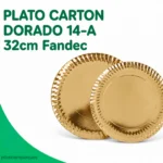 PLATO CARTON DORADO 14-A 32cm Fandec