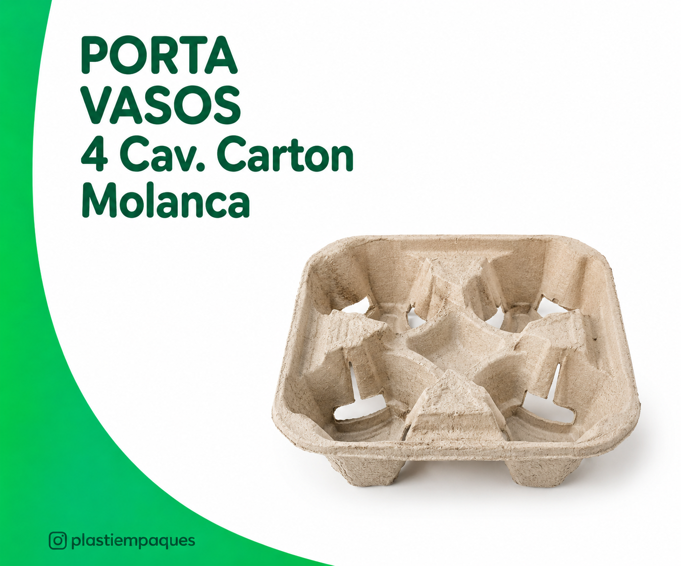 PORTA-VASOS-4-Cav.-Carton-Molanca PORTA VASOS 4 Cav.Carton Molanca - Imagen 1