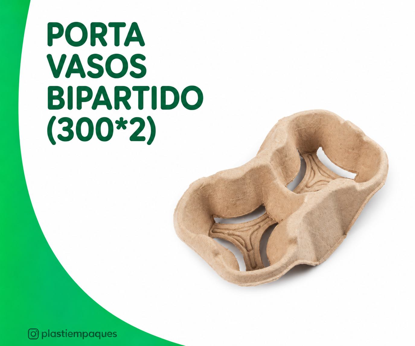 PORTA-VASOS-BIPARTIDO-3002 PORTA VASOS BIPARTIDO (300*2) - Imagen 1