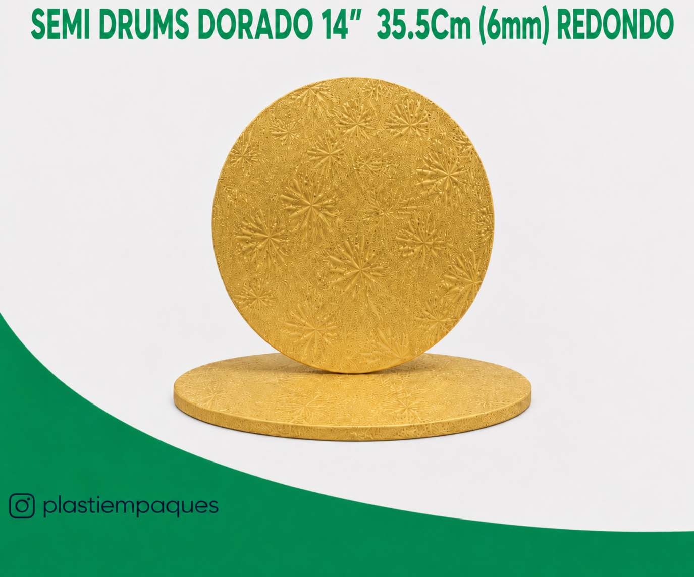 SEMI-DRUMS-DORADO-14-35.5Cm-6mm-REDONDO SEMI DRUMS DORADO 14" 35.5Cm (6mm) REDONDO - Imagen 1