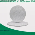 SEMI DRUMS PLATEADO 12" 30 Cm (6mm) REDONDO