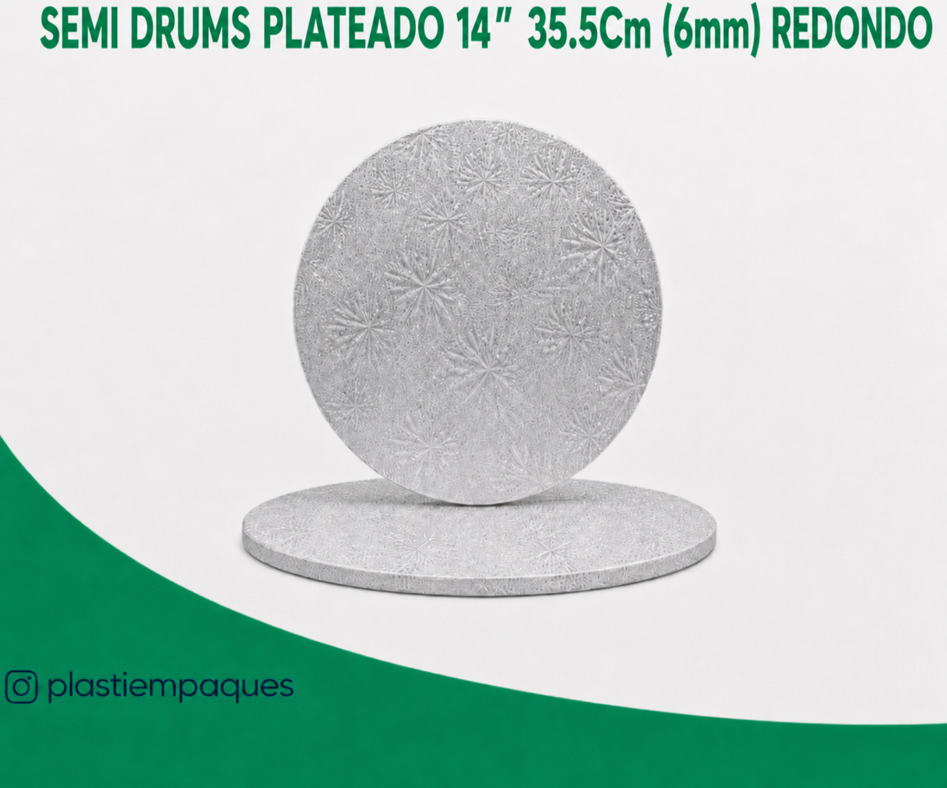 SEMI-DRUMS-PLATEADO-12-30-Cm-6mm-REDONDO SEMI DRUMS PLATEADO 12" 30 Cm (6mm) REDONDO - Imagen 1