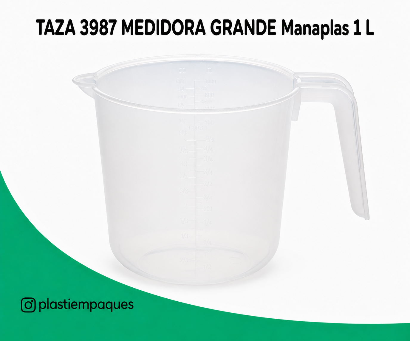 TAZA-3987-MEDIDORA-GRANDE-Manaplas-1-L TAZA 3987 MEDIDORA GRANDE Manaplas 1 L - Imagen 1