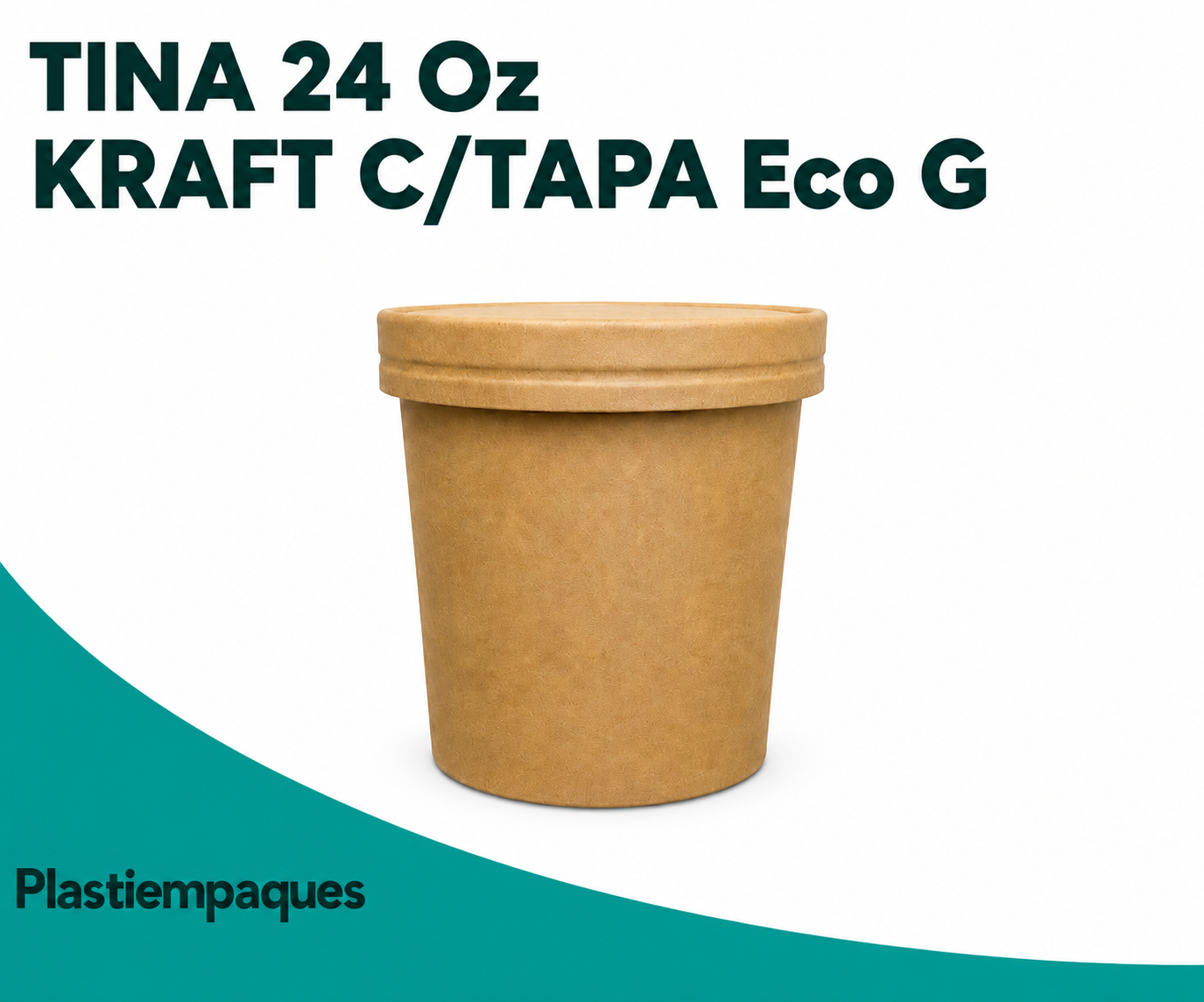 TINA-24-Oz-KRAFT-CTAPA-Eco-G TINA 24 Oz KRAFT C/TAPA Eco G - Imagen 1
