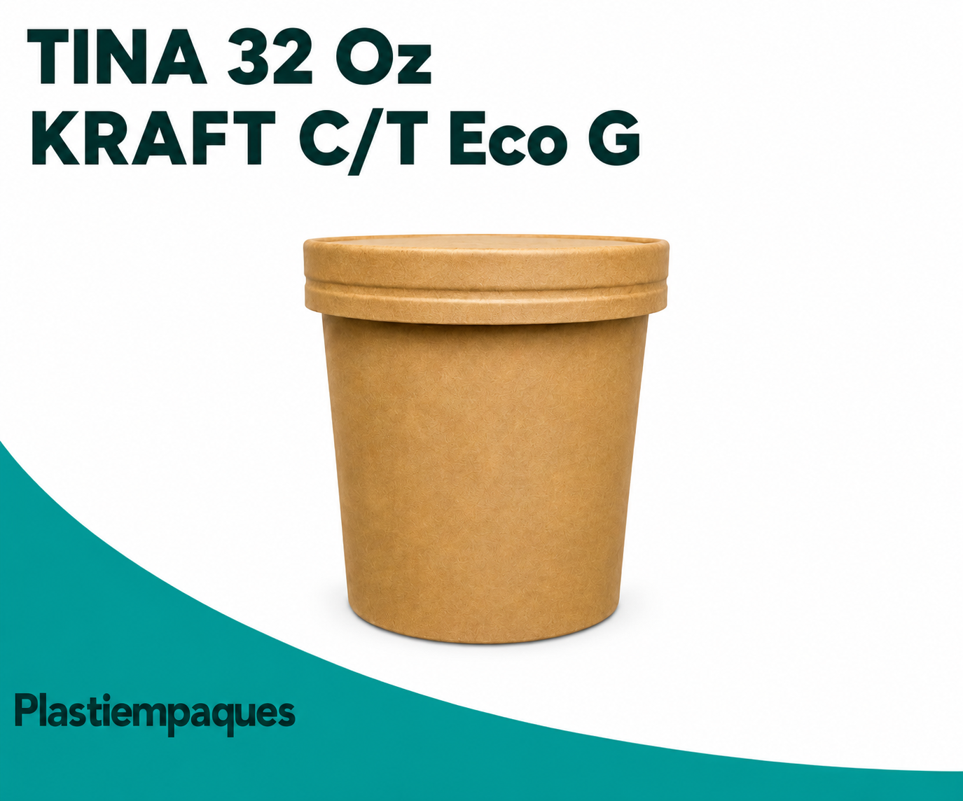 TINA-32-Oz-KRAFT-CT-Eco-G TINA 32 Oz KRAFT C/T Eco G - Imagen 1