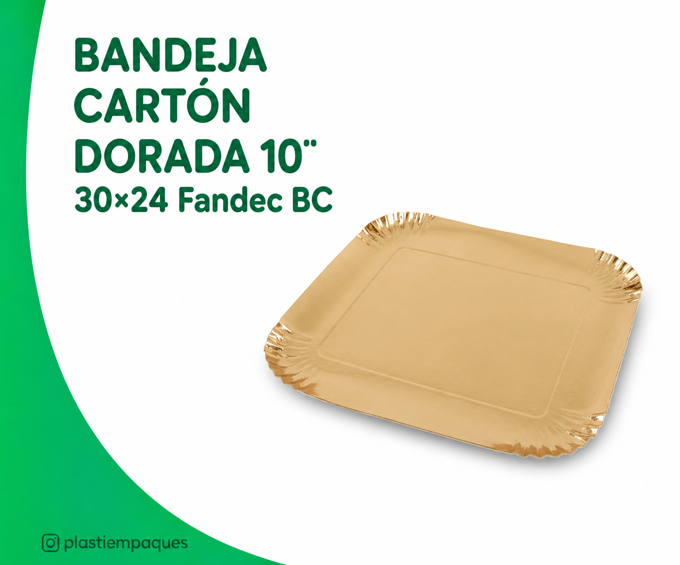 bandeja-carton-dorada-10-3024-fandec-bc BANDEJA C/ DORADA 10¨ 30x24 Fandec BC - Imagen 1