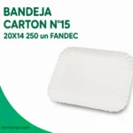BANDEJA CARTON N°15 20x14 250 Unds  FANDEC