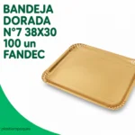 BANDEJA DORADA N°7 38X30 100 un FANDEC
