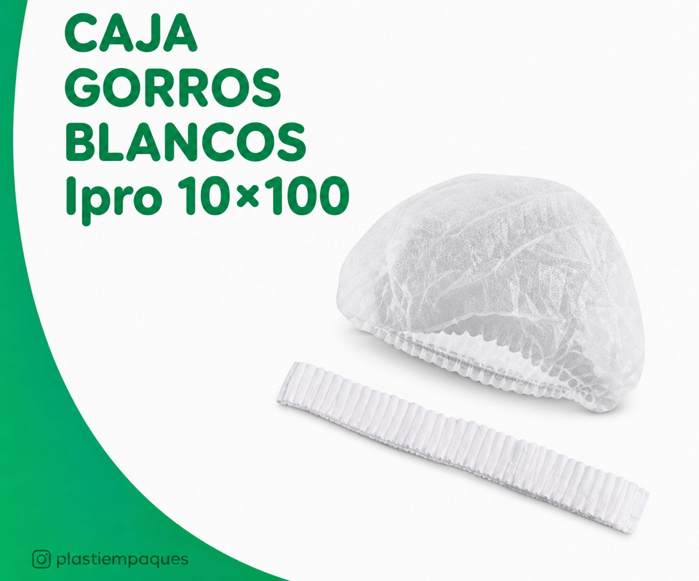 caja-gorros-blancos-ipro-10100 CAJA GORROS BLANCOS Ipro 10x100 - Imagen 1