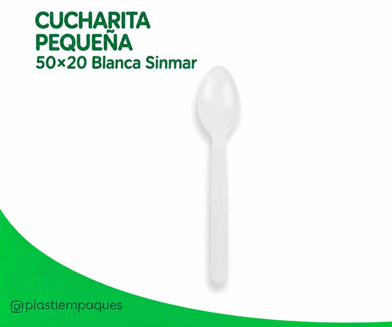 cucharita-pequena-5020-blanca-sinmar CUCHARITA PEQUEÑA 50x20 Blanca Sinmar - Imagen 1