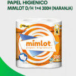 DETAL PAPEL HIGIENICO MIMLOT D/H 1x4 300H NARANJA