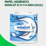 DETAL PAPEL HIGIENICO MIMLOT D/H 1x4 400H AZUL