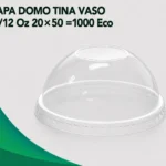TAPA DOMO TINA VASO 8/12 Oz 20x50 =1000 Eco
