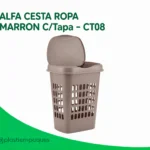 ALFA CESTA ROPA MARRON C/Tapa - CT08
