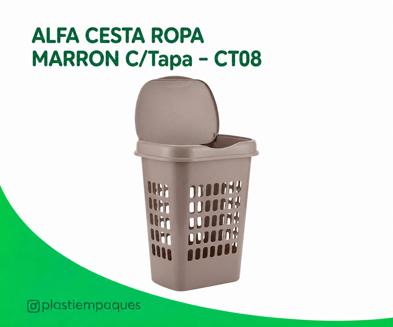 ALFA-CESTA-ROPA-MARRON-CTapa-CT08 ALFA CESTA ROPA MARRON C/Tapa - CT08 - Imagen 1