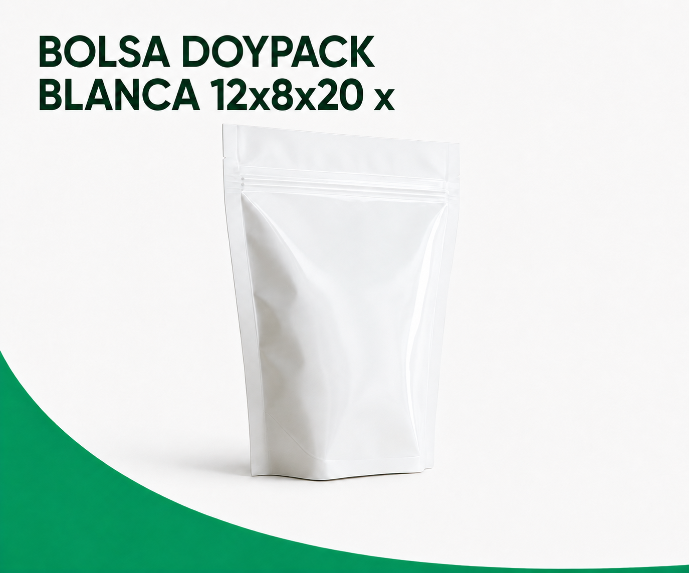 BOLSA-DOYPACK-BLANCA-12x8x20-x BOLSA DOYPACK BLANCA 12x8x20 x - Imagen 1