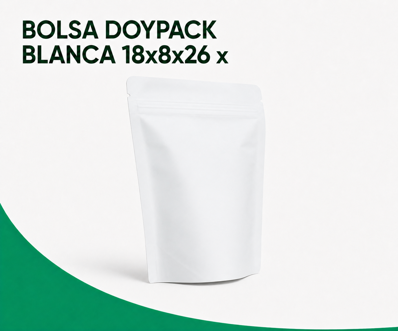 BOLSA-DOYPACK-BLANCA-18x8x26-x BOLSA DOYPACK BLANCA 18x8x26 x - Imagen 1