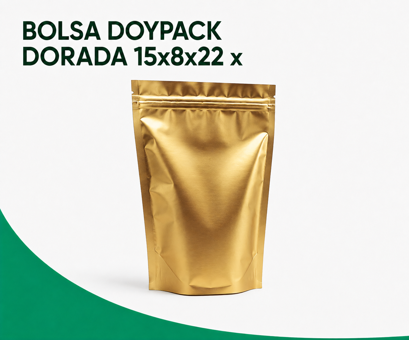 BOLSA-DOYPACK-DORADA-15x8x22-x BOLSA DOYPACK DORADA 15x8x22 x - Imagen 1