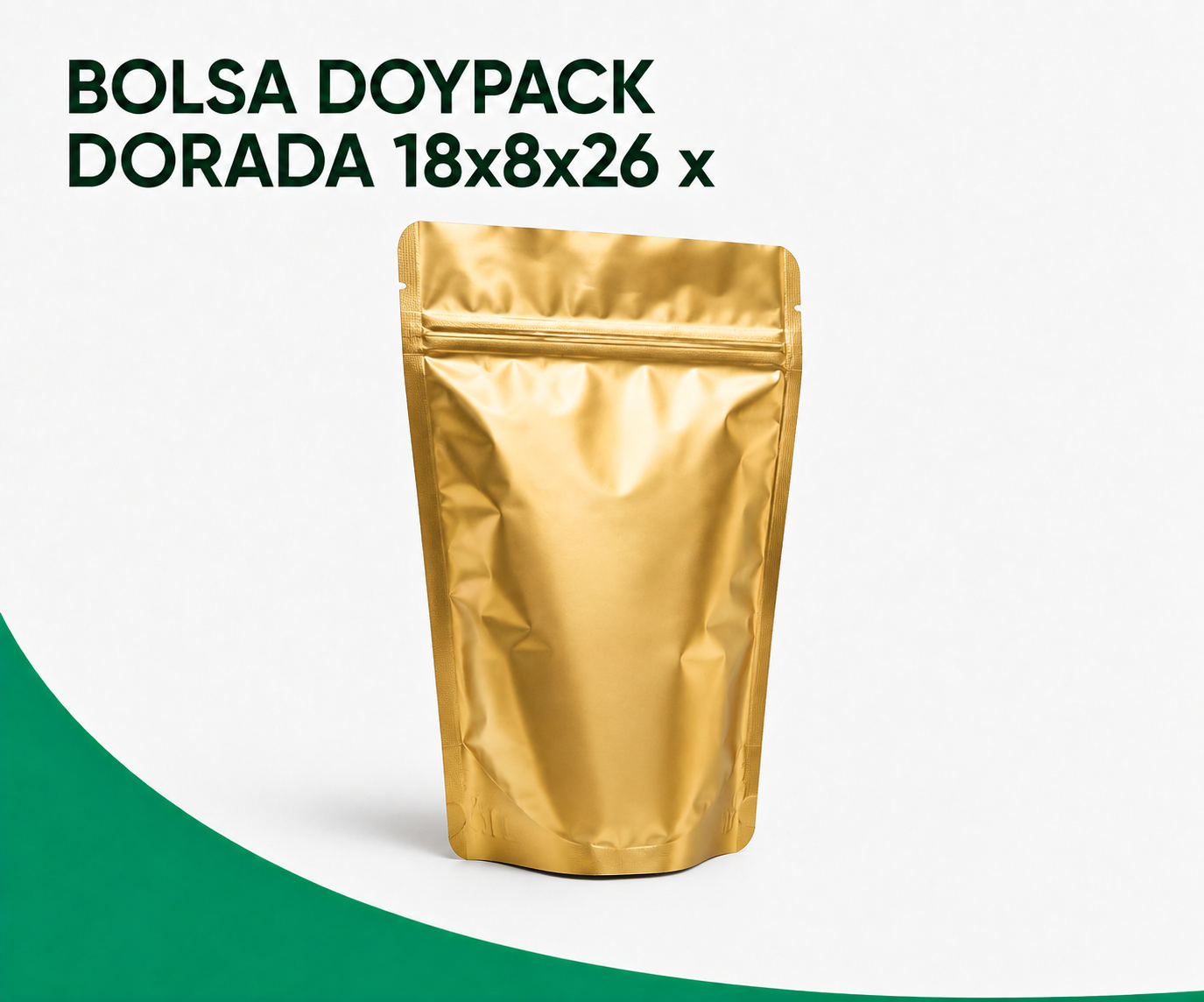 BOLSA-DOYPACK-DORADA-18x8x26-x BOLSA DOYPACK DORADA 18x8x26 x - Imagen 1