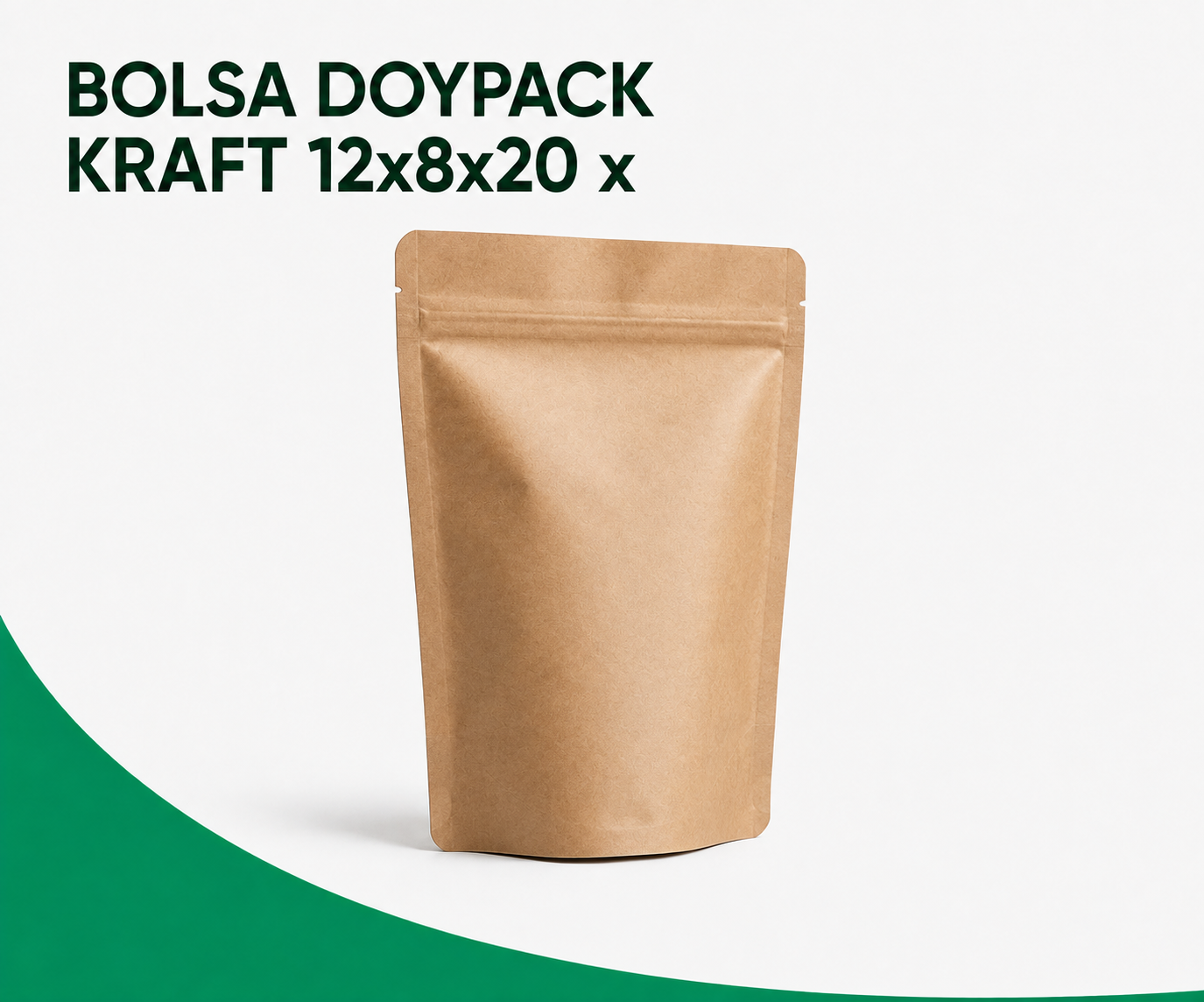 BOLSA-DOYPACK-KRAFT-12x8x20-x BOLSA DOYPACK KRAFT 12x8x20 x - Imagen 1
