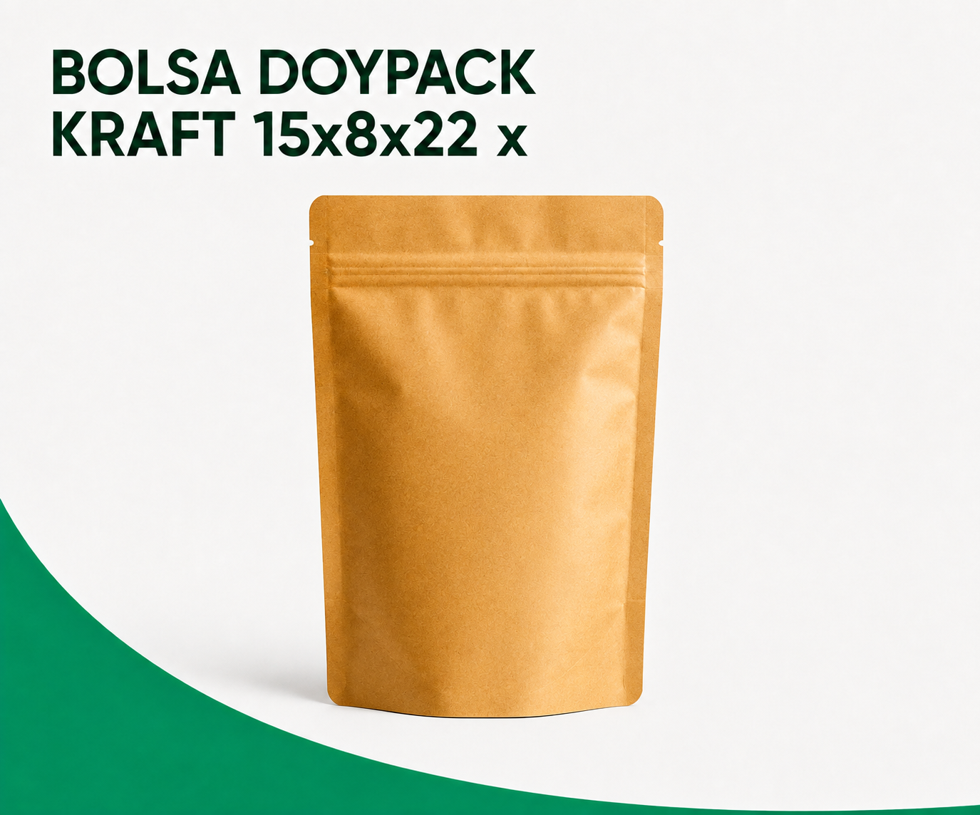 BOLSA-DOYPACK-KRAFT-15x8x22-x BOLSA DOYPACK KRAFT 15x8x22 x - Imagen 1