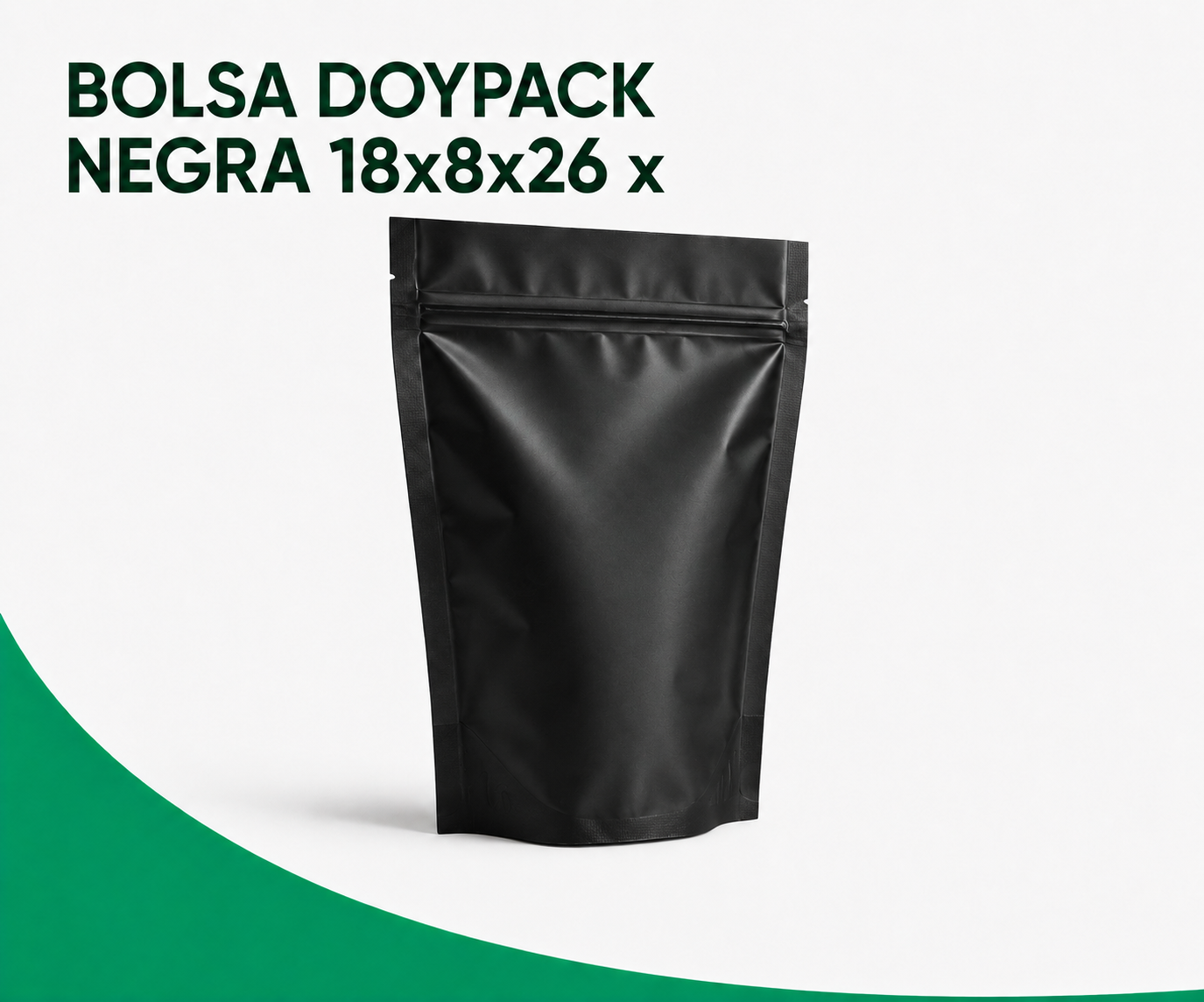 BOLSA-DOYPACK-NEGRA-18x8x26-x BOLSA DOYPACK NEGRA 18x8x26 x - Imagen 1
