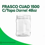 FRASCO CUAD. 1500 C/Tapa Darnel 48oz