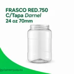 DETAL FRASCO RED.750 C/Tapa Darnel 24 oz 70mm