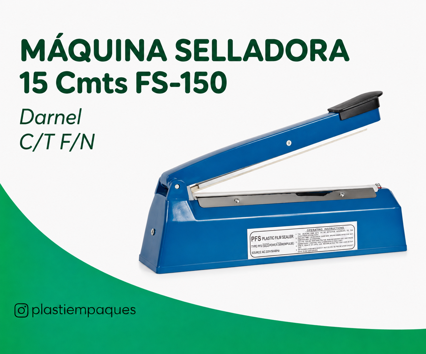 MAQUINA-SELLADORA-15-Cmts-FS-150 MAQUINA SELLADORA 15 Cmts FS-150 - Imagen 1