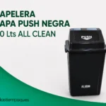 PAPELERA TAPA PUSH NEGRA 60 Lts ALL CLEAN