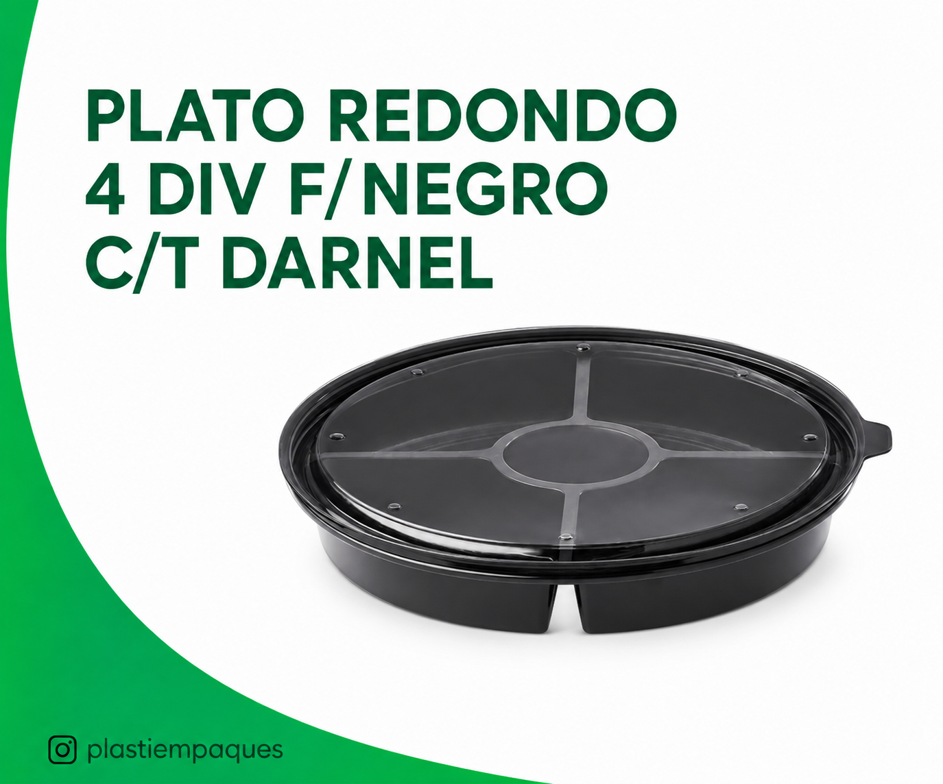PLATO-REDONDO-4-DIV-FNEGRO-CT-DARNEL-1 DETAL PLATO REDONDO 4 DIV F/NEGRO C/T DARNEL - Imagen 1