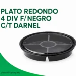 PLATO REDONDO 4 Div. F/Negro C/T DARNEL