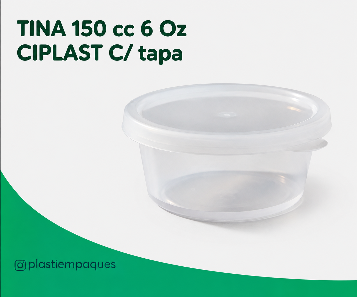 TINA-150-cc-6-Oz-CIPLAST-C-tapa TINA 150 cc 6 Oz CIPLAST C/ tapa - Imagen 1