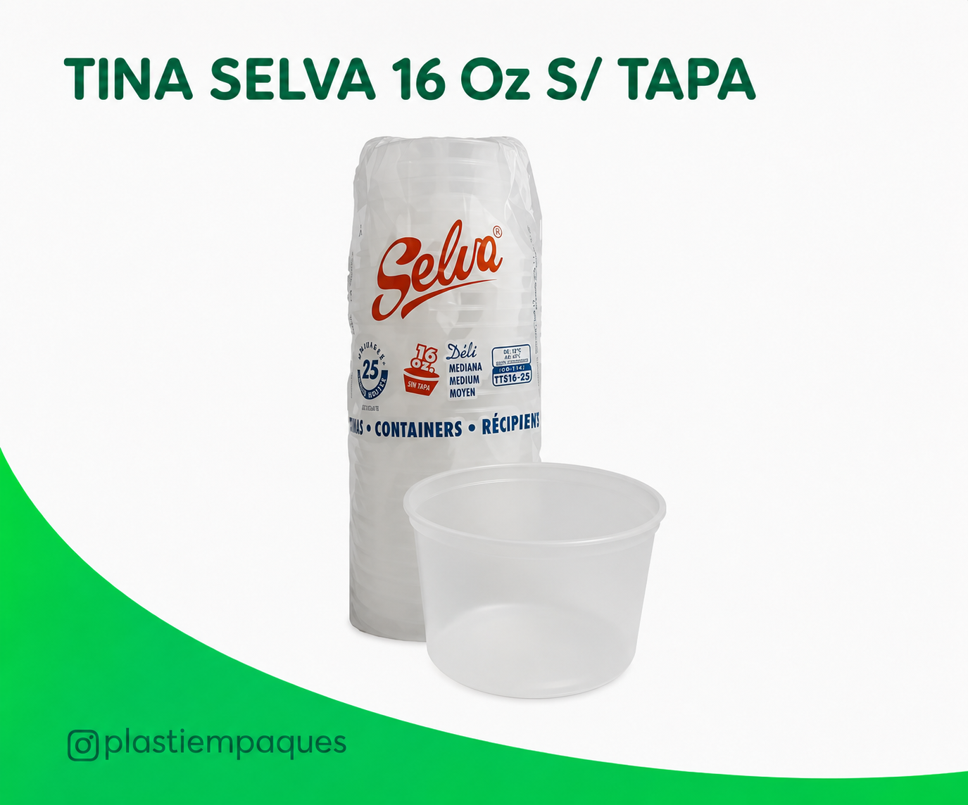 TINA-SELVA-16-Oz-S-TAPA TINA SELVA 16 Oz S/ TAPA - Imagen 1
