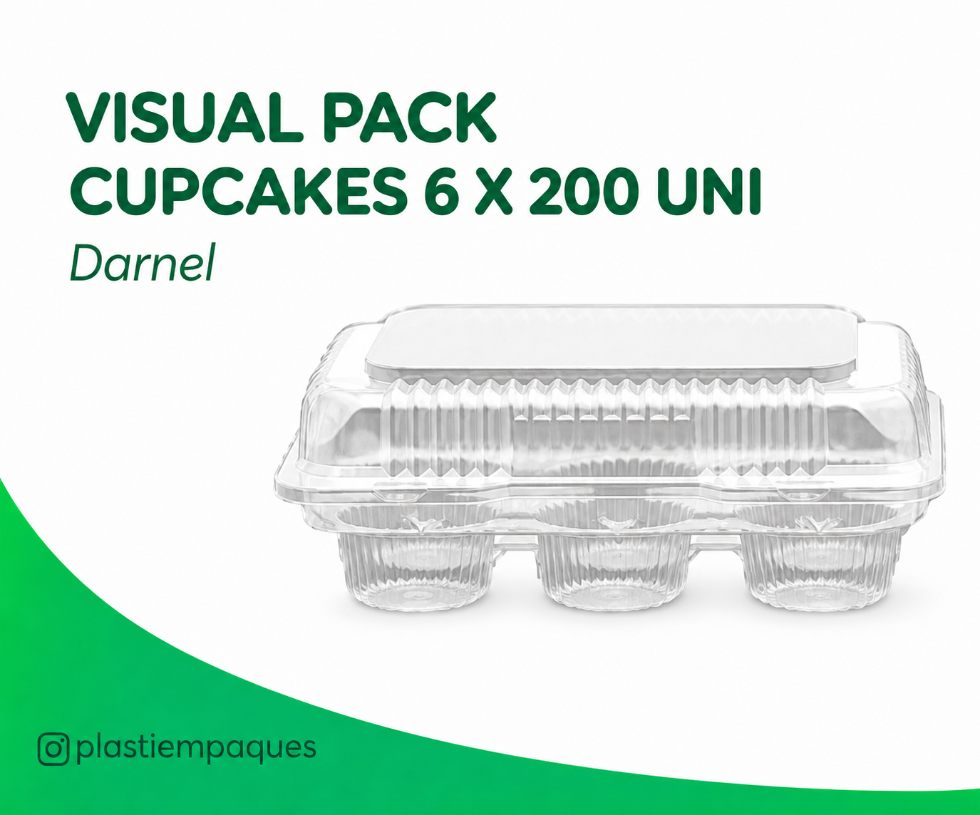 VISUAL-PACK-CUPCAKES-6-X-200-UNI-DARNEL VISUAL PACK CUPCAKES 6 X 200 UNI DARNEL - Imagen 1