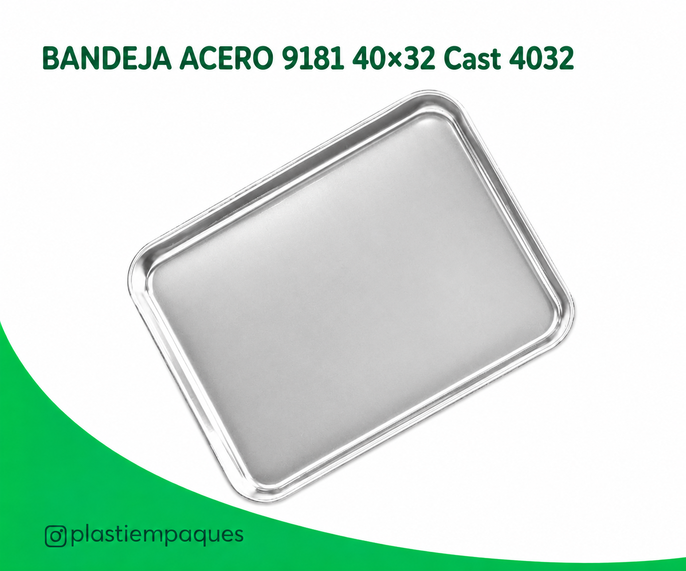 bandeja-acero-9181-4032-cast-4032 BANDEJA ACERO 9181 40x32 Cast 4032 - Imagen 1