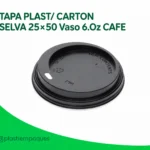 TAPA PLAST/ CARTON SELVA 25x50 Vaso 6.Oz CAFE