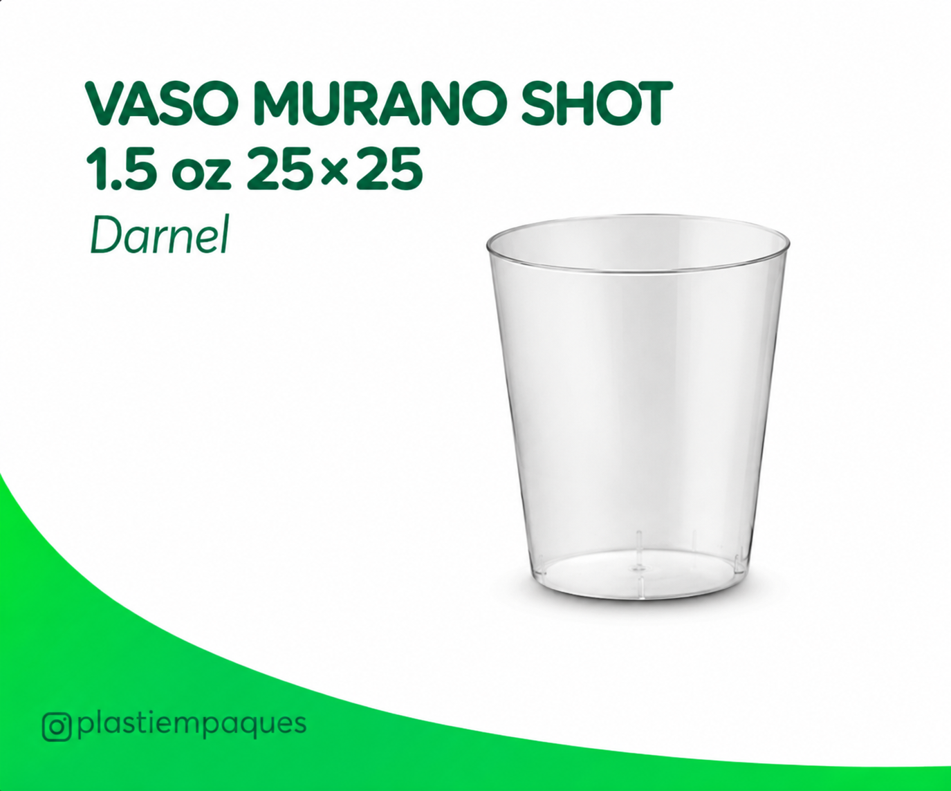 vaso-murano-shot-1-5-oz-2525-darnel VASO MURANO SHOT 1.5 - Oz 25x25 Darnel - Imagen 1