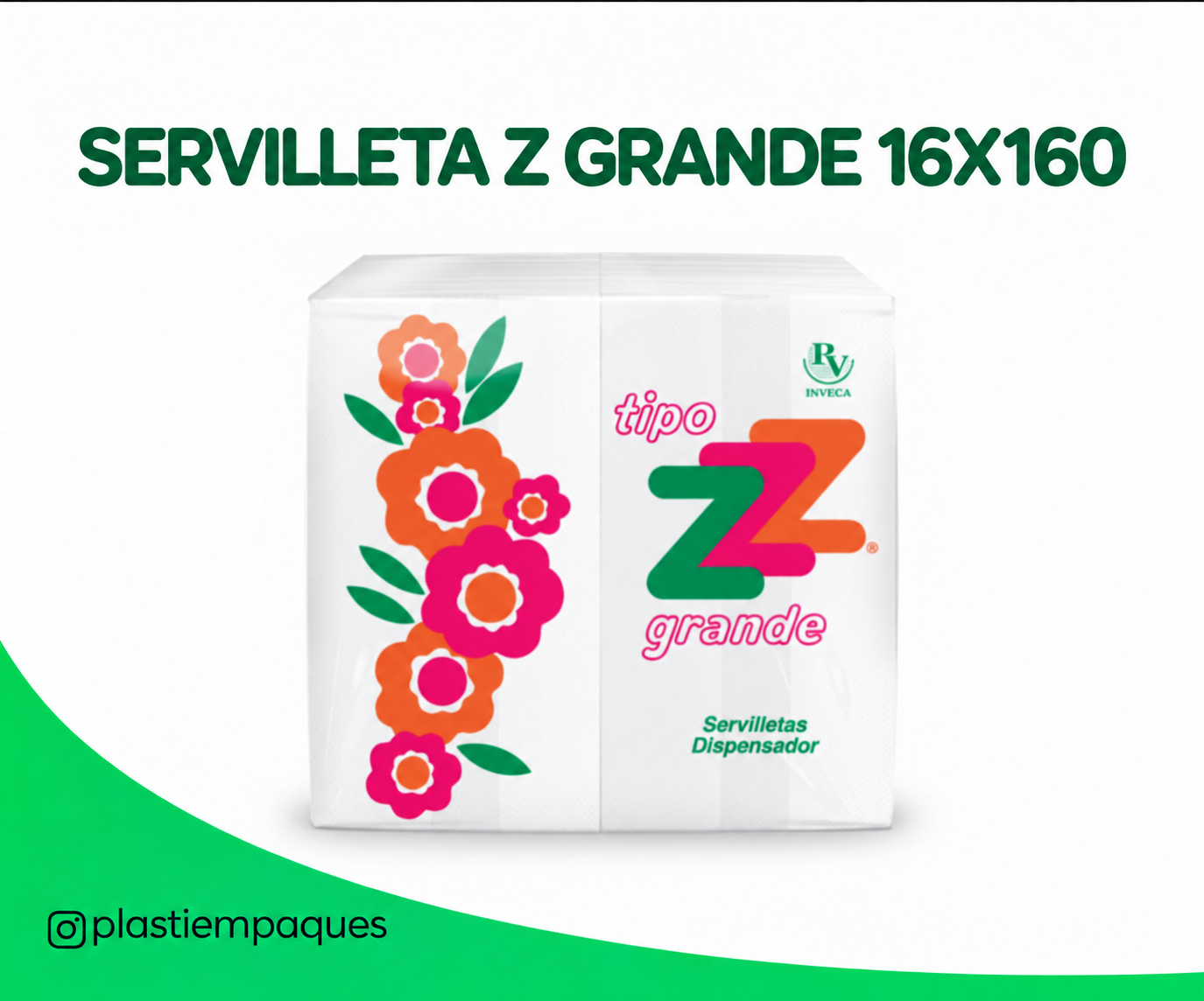 SERVILLETA PAVECA GRANDE SERVILLETA Z GRANDE 16X160 - Imagen 1