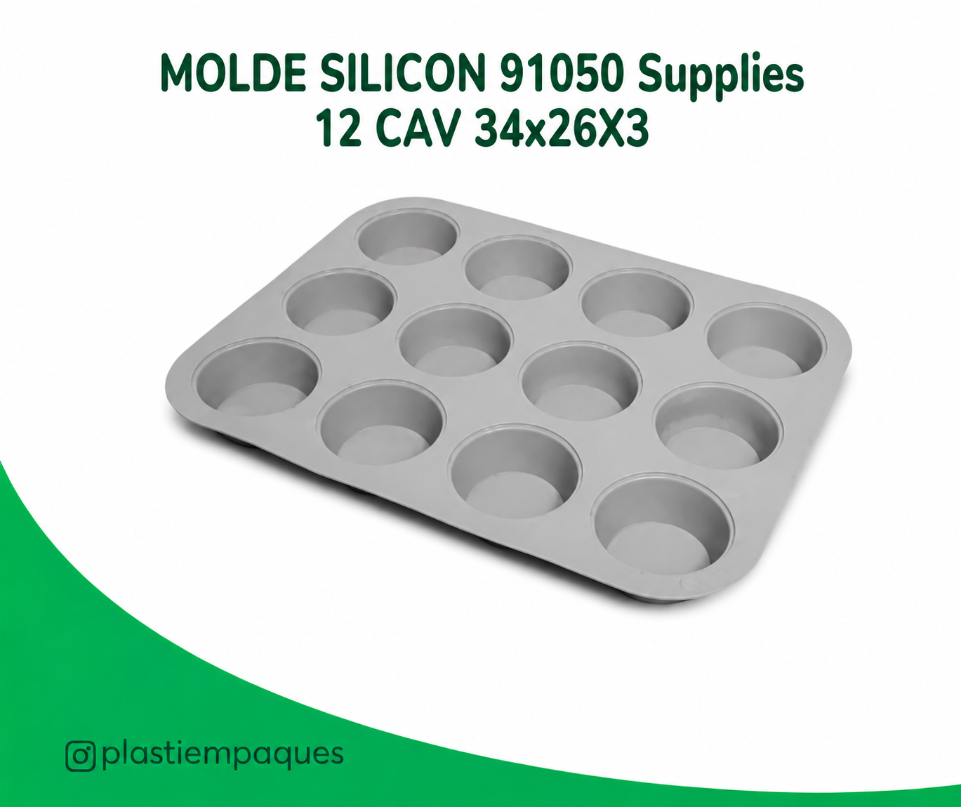 MOLDE-SILICON-91050-Supplies-12-CAV-34x26X3 MOLDE SILICON 91050 Supplies 12 CAV 34x26X3 - Imagen 1