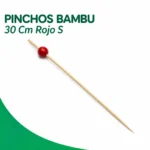 PINCHOS BAMBU 30 Cm Rojo S